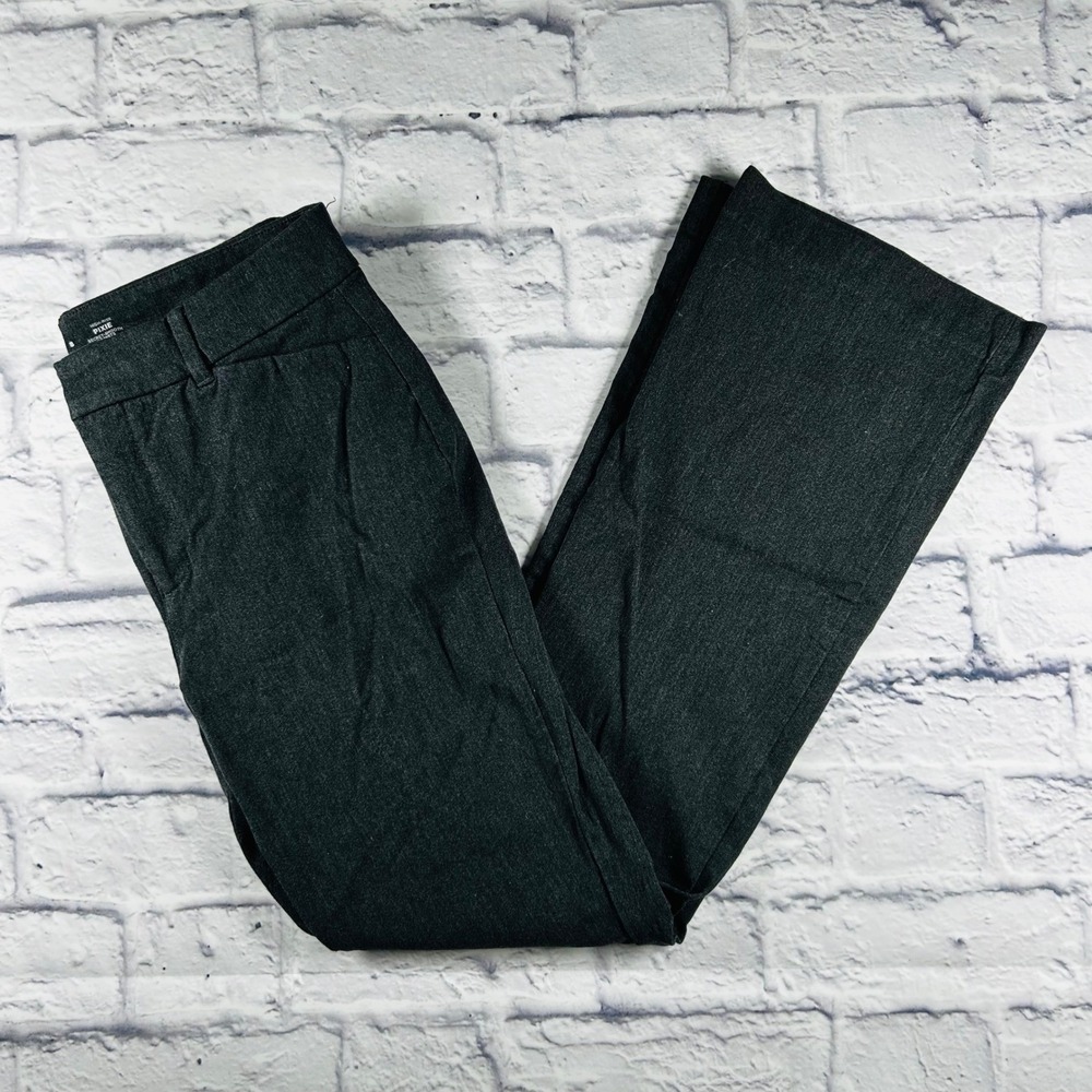 Old Navy Womens High Rise Pixie Pants Grey Secret Smooth Pockets Size 8